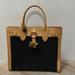 Dooney & Bourke Bags | Dooney & Bourke Shoulder Bag/ Large Tote Bag Tan Leather And Black Mash | Color: Black/Tan | Size: Os