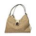 Coach Bags | Coach Carlyle Khaki Tan Signature C Canvas & White Leather Hobo Bag | Color: Cream/Tan | Size: Os