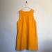 J. Crew Dresses | J. Crew Womens L Sleeveless Button Back Beauchamps Linen Mini Shift Gold Dress | Color: Yellow | Size: L