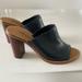 J. Crew Shoes | J. Crew Block-Heel Backless Sandal, Dark Navy Leather, Size 6m | Color: Blue | Size: 6