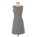 Ann Taylor Factory Casual Dress - A-Line: Gray Jacquard Dresses - Women's Size 2 Petite