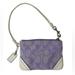 Coach Bags | Coach Jacquard Wristlet Signature Canvas / Leather Trim Lilac Purple | Color: Purple/White | Size: Os