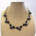 J. Crew Jewelry | J. Crew Statement Necklace Gold W/ Jewels In Dark Navy Blue & Aurora Borealis | Color: Blue/Gold | Size: Os