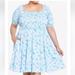 Disney Dresses | Disney Lilo And Stitch Floral Smocked Dress | Color: Blue | Size: 2x