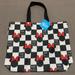 Disney Bags | Disney Minnie Mouse Silhouette Checkerboard Tote Bag Gift Carry All New | Color: Black/White | Size: Os