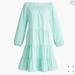 J. Crew Dresses | J. Crew Gingham Cotton Poplin Raglan Tiered Mini Dress Nwt Small | Color: Green/White | Size: S