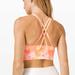 Lululemon Athletica Intimates & Sleepwear | Lululemon Women Sports Bra High Neck Strap Back Energy Tie Dye Size 4 | Color: Orange/Pink | Size: Size 4