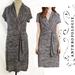 Anthropologie Dresses | Anthropologie Cinched Surplus Dress Heathered Gray By Maeve | Color: Black/Gray | Size: L