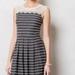 Anthropologie Dresses | Anthropologie Bordeaux Lace & Knit Grey Cream Striped Dress | Color: Gray/White | Size: S