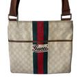 Gucci Bags | Gucci Sling Cherry Line Cream Beiges Pvc Cross Body Bag | Color: Brown/Cream | Size: Os