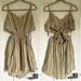 American Eagle Outfitters Dresses | Ae Striped Cut-Out Beach Dress | Color: Cream/Green | Size: Xl
