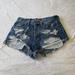 American Eagle Outfitters Shorts | American Eagle Vintagr Hi-Rise Festival Cutoff Shorts Size 2 Distressed | Color: Blue | Size: 2