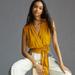 Anthropologie Tops | Gold By Anthropologie Crossover Wrap Top Size Small | Color: Gold/Yellow | Size: S