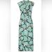 Kate Spade Dresses | Kate Spade New York Dahlia Bloom Floral Maxi Dress Size Medium 6/8 | Color: Blue/Green | Size: M