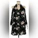 American Eagle Outfitters Dresses | American Eagle Cold Shoulder Floral Dress | Sz L | Color: Black/White | Size: L