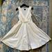 Anthropologie Dresses | Anthropologie Collette Dinnigan Sz 6 Pleated Lace Trellis Dress White - Pockets | Color: White | Size: 6