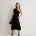 Madewell Dresses | Madewell Ruffled One-Shoulder Midi Dress Sz 0 Nk491 | Color: Black | Size: 0