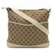 Gucci Bags | Gucci Gg Canvas Shoulder Bag Punching Leather Khaki Beige Ivory White 145857 | Color: Tan | Size: Os