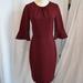 J. Crew Dresses | New J. Crew Burgundy Red Dress 3/4 Peplum Sleeves - Size 00 | Color: Red | Size: 00