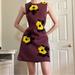 Anthropologie Dresses | Anthropologie+Dhruv Kapoor Floral Sequins 60s Mod Dress Nwot | Color: Purple/Yellow | Size: S