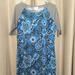 Lularoe Dresses | Euc Lularoe Julia Dress In Medium | Color: Blue/Gray | Size: M