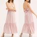 Free People Dresses | Free People Audrey Stripe Halter Maxi Dress Pink & White Size Medium | Color: Pink/White | Size: M
