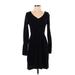 Old Navy Casual Dress - Sweater Dress: Black Solid Dresses - Women's Size Small