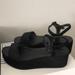 American Eagle Outfitters Shoes | American Eagle Corduroy Black Sandals Size 8.5 | Color: Black | Size: 8.5