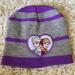 Disney Accessories | Disney Frozen Elsa Anna Winter Beanie Hat Girl Heart Purple | Color: Gray/Purple | Size: Osg