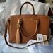 Michael Kors Bags | Like New Mk Michael Kors Selma Luggage 'Tan' Medium Saffiano Satchel Like New | Color: Tan | Size: 3” W 9” H 4.5” D