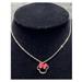 Disney Jewelry | 14” Minnie Mouse Necklace Official Disney | Color: Red/Silver | Size: 14”