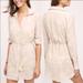 Anthropologie Dresses | Anthropology Mermaid Tag Sz L Sheer Button Down Embroidered Tunic Dress | Color: Cream/White | Size: L