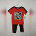 Disney Matching Sets | Disney Junior Mickey 2-Piece Set: Red Short-Sleeve Shirt & Black Pants (Size 3t) | Color: Black/Red | Size: 3tb