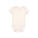 Just One You Made by Carter's Short Sleeve Onesie: Ivory Stripes Bottoms - Size 3 Month