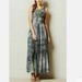 Anthropologie Dresses | Anthropologie Shibori Maxi Dress Tie Dye Back Cutout Neuw | Color: Black/Gray | Size: Xs