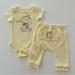 Disney Matching Sets | Disney Winnie The Pooh Piglet 0-3 Months Baby Bodysuit Pants Set Outfit Yellow | Color: White/Yellow | Size: 0-3mb