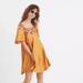 Madewell Dresses | Madewell Sz. Small Square Neck Embroidered Peasant Dress (Euc) | Color: Orange | Size: S