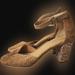 Anthropologie Shoes | Anthropologie Soren Heeled Sandals Women's Size 8.5 | Color: Cream/Tan | Size: 8.5