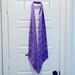 Coach Accessories | Coach Purple Signature C Logo Silk Scarf L:78” & W:7” | Color: Purple | Size: Os