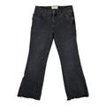 Free People Jeans | Free People Size 27r Rita Raw Edge Cropped Flare Denim Jeans Black #Ob833572 | Color: Black/Gray | Size: 27