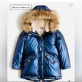 J. Crew Jackets & Coats | J.Crew Girls' Metallic Fishtail Parka With Primaloft | Color: Blue | Size: 6g