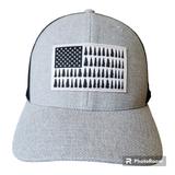 Columbia Accessories | Columbia Flexfit Tree Flag Mesh Back Trucker Fitted High Crown Cap Hat Size L/Xl | Color: Black/Gray | Size: L/Xl (Read Description)