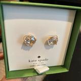 Kate Spade Jewelry | Kate Spade Large Cubic Zirconia Stud Earrings, Iridescent,Round ,Nwt, In Box | Color: Gold/Pink/Tan/Yellow | Size: Os