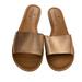 American Eagle Outfitters Shoes | American Eagle Outfitters Aeo Metallic Gold Flats Slip On Slides Flip Flops Sz 7 | Color: Gold | Size: 7