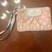 Coach Bags | Authentic: Pink Coach Wristlet | Color: Pink/White | Size: Os