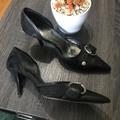 Coach Shoes | Coach Black D’orsay Pointy Heels Shoes Stilettos 7 | Color: Black | Size: 7