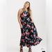 Torrid Dresses | Floral Print Georgette High Neck Maxi Dress | Color: Black/Pink | Size: 16