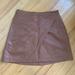 Free People Skirts | Free People Faux Leather Mini Skirt | Color: Brown | Size: 2