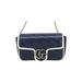 Gucci Bags | Gucci Gg Marmont Super Mini Diagonal Shoulder Bag In Navy Blue Leather | Color: Blue | Size: Os