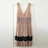 Free People Dresses | Free People | Glittery Lace Trim Dress | Color: Cream/Gold | Size: S
